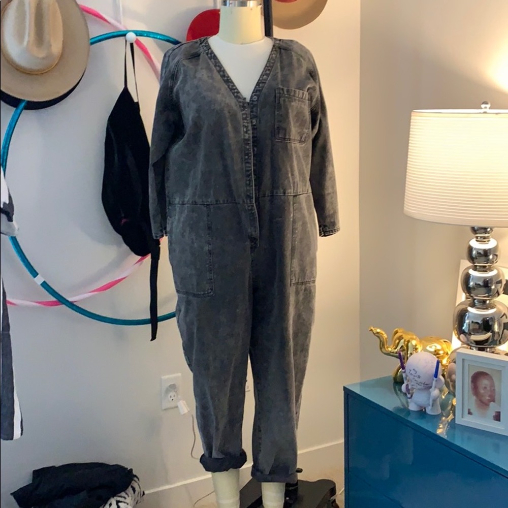 Denim Acid wash boil suit (jumpsuit)